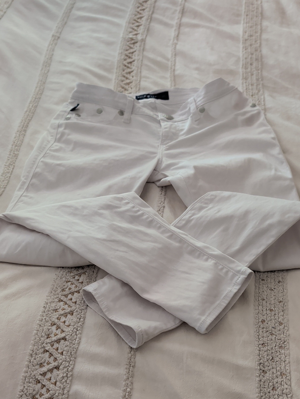 Rock & Republic White Low-Rise Jeans